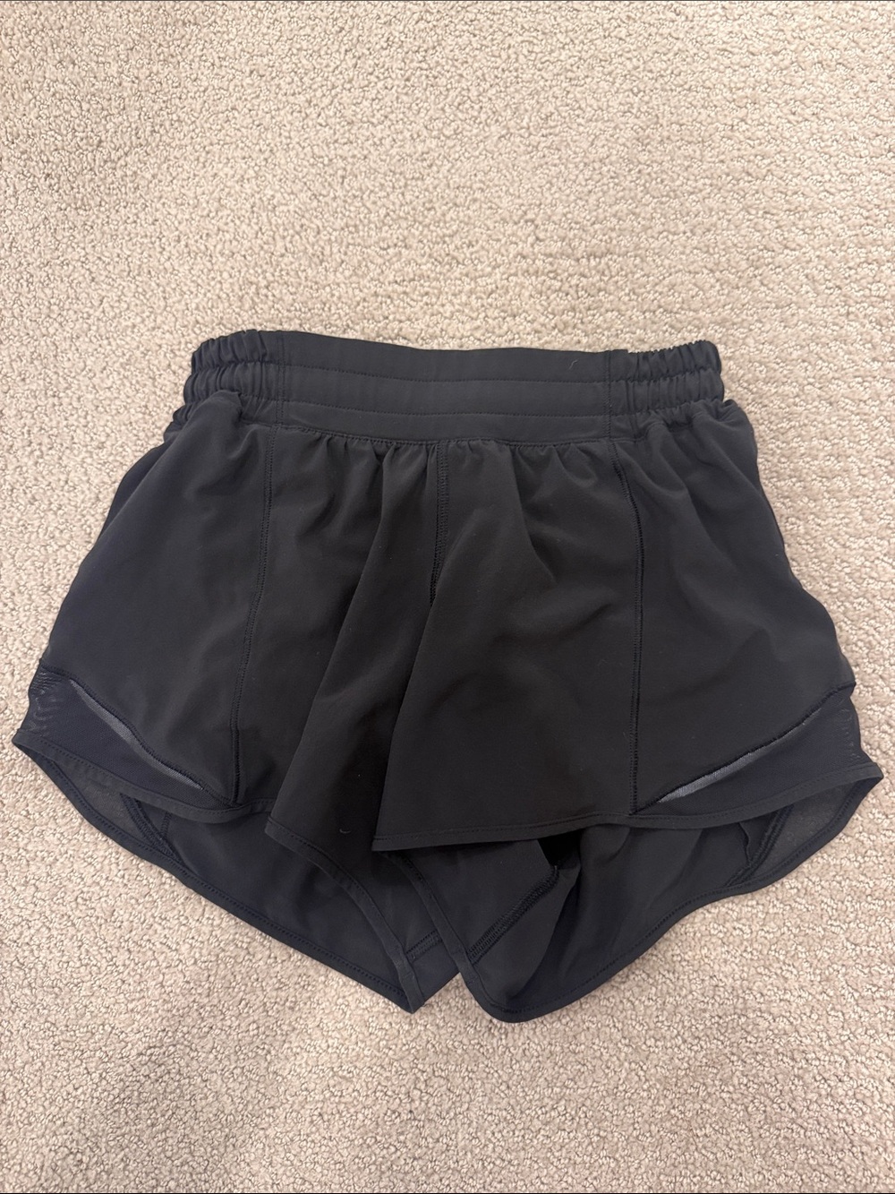 lululemon athletica Black Women's Athletic Shorts with Skirt Overlay